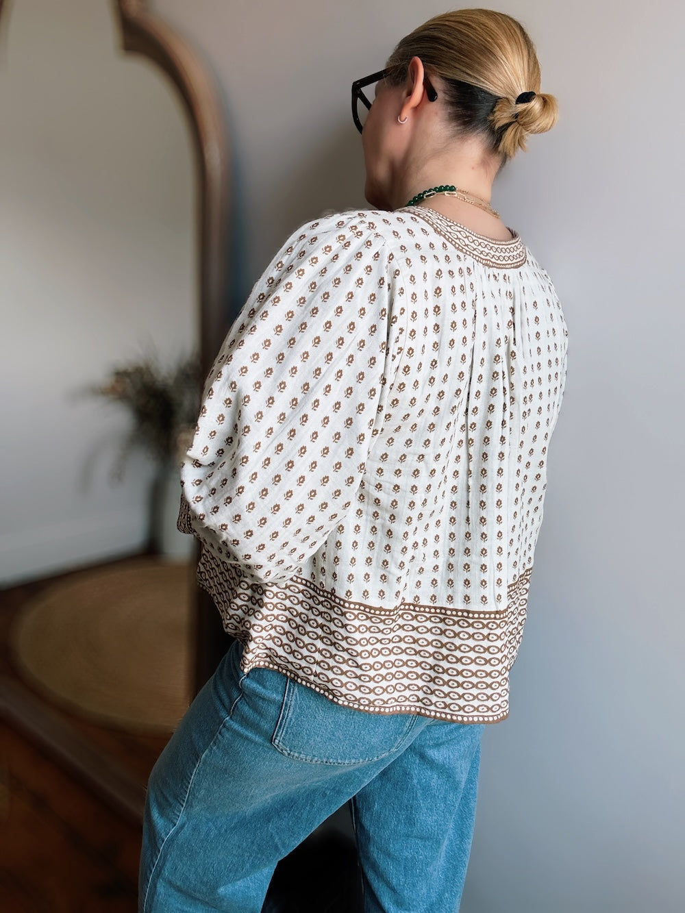 Hazel Cropped Puff Sleeved Jacket