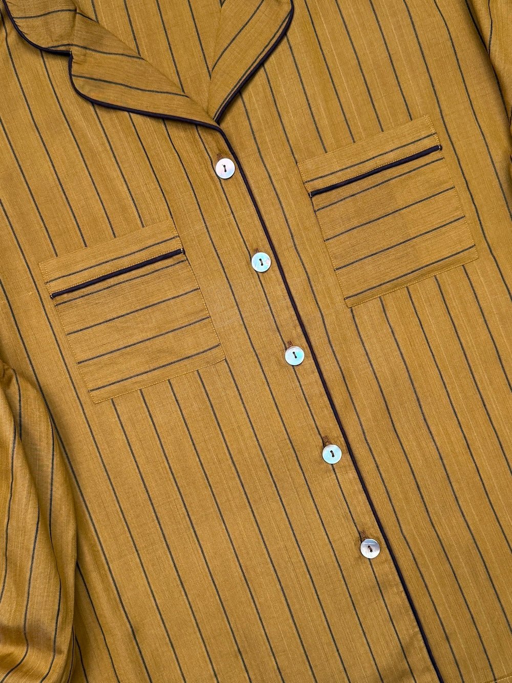 Ember Stripe Pyjama Set with Piping