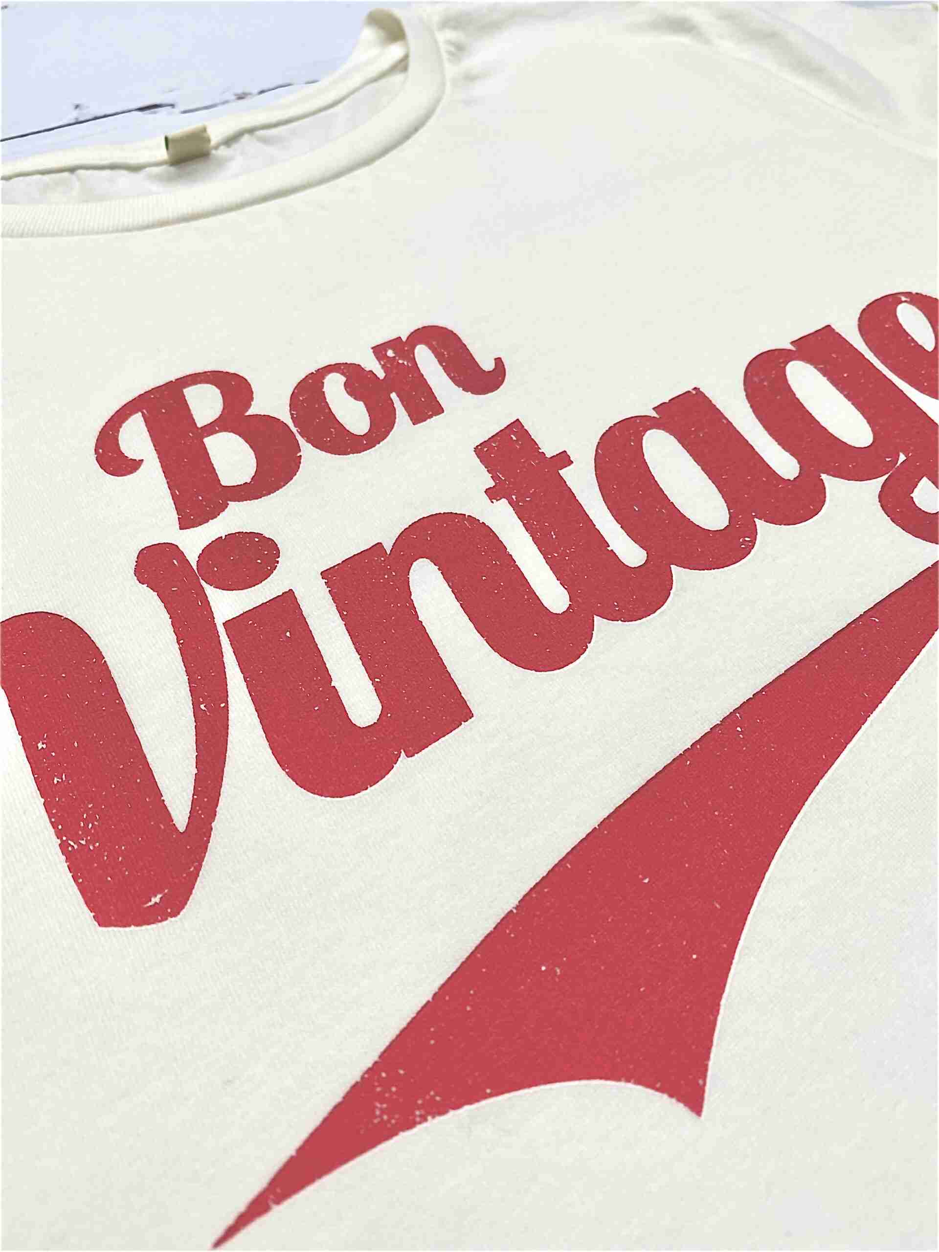 bon vintage retro tee stone wash white | fwp by rae