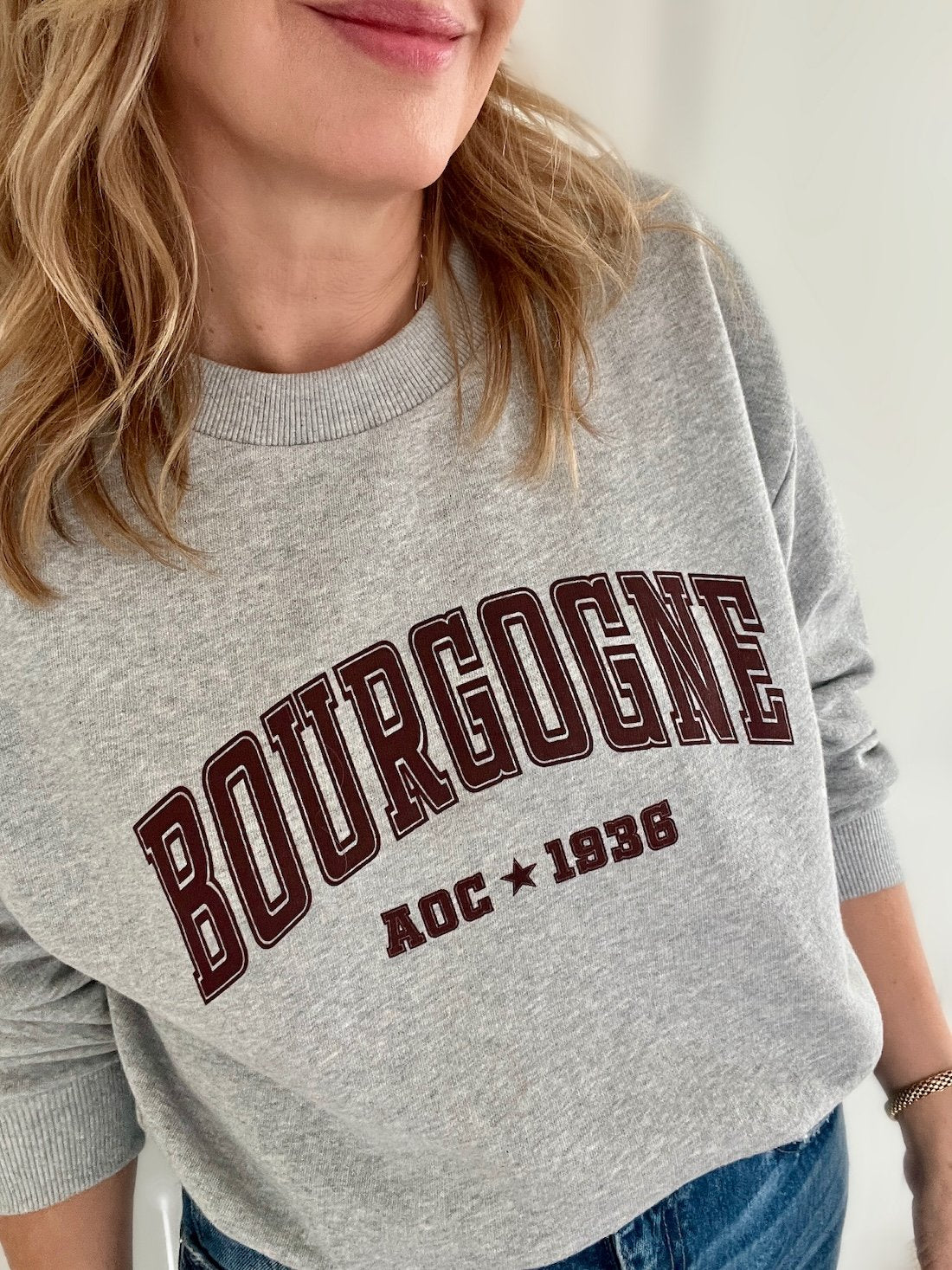 bourgogne sweatshirt marl grey burgundy | fwp by rae