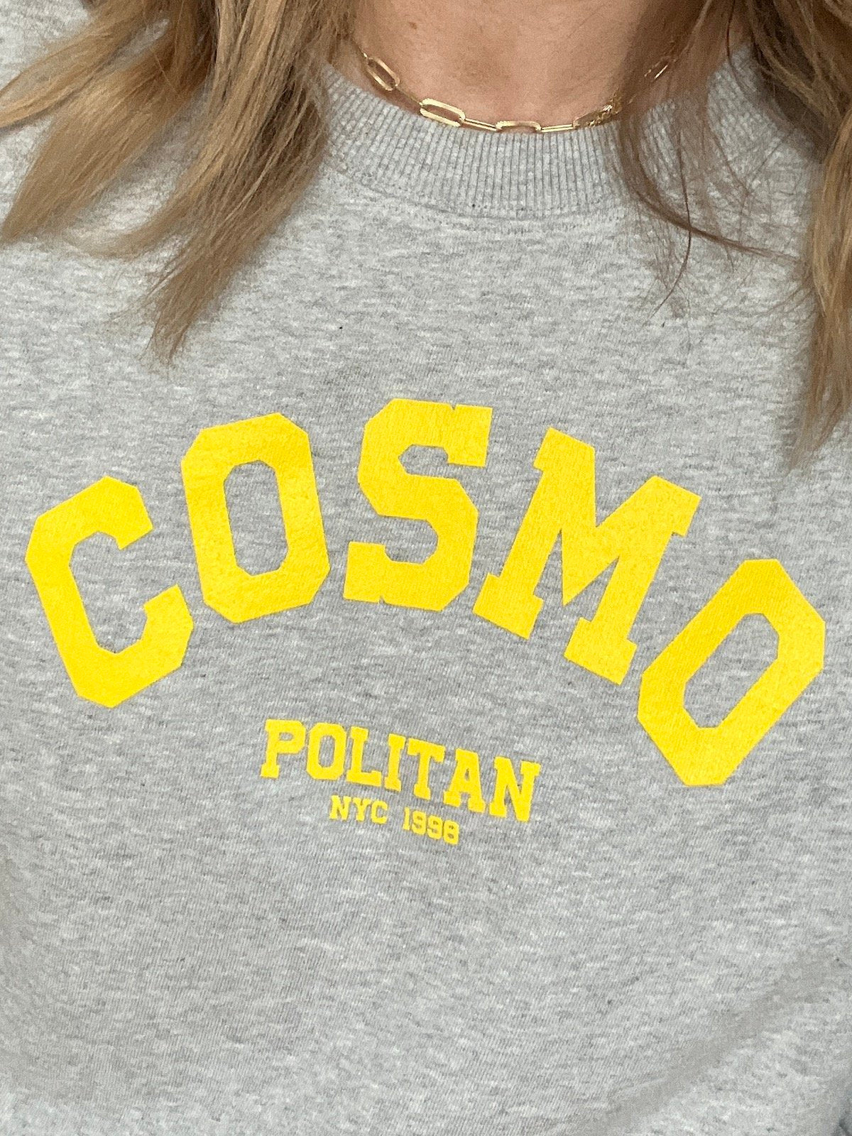 cosmopolitan sweatshirt light grey yellow | fwp by rae