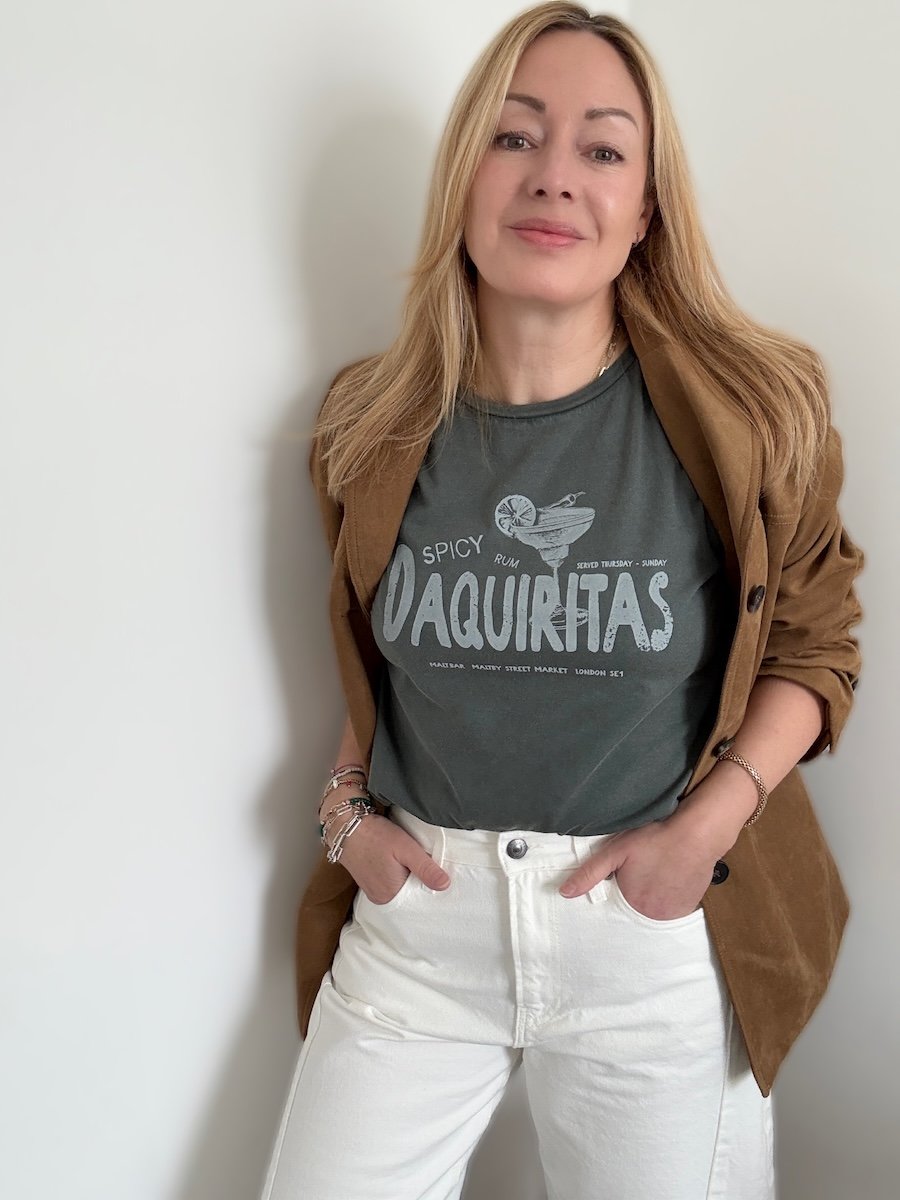 Daquiritas tee stone wash green | fwp by rae cocktail t-shirt