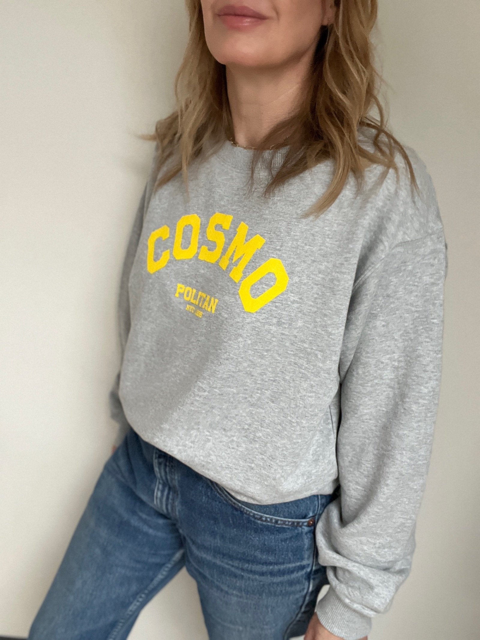 cosmopolitan sweatshirt light grey yellow | fwp by rae