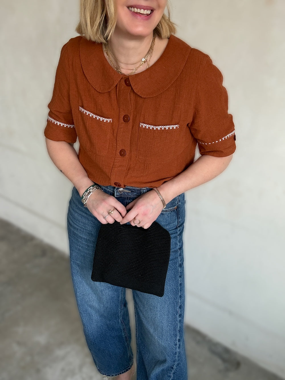 Knitted Black Grab Bag