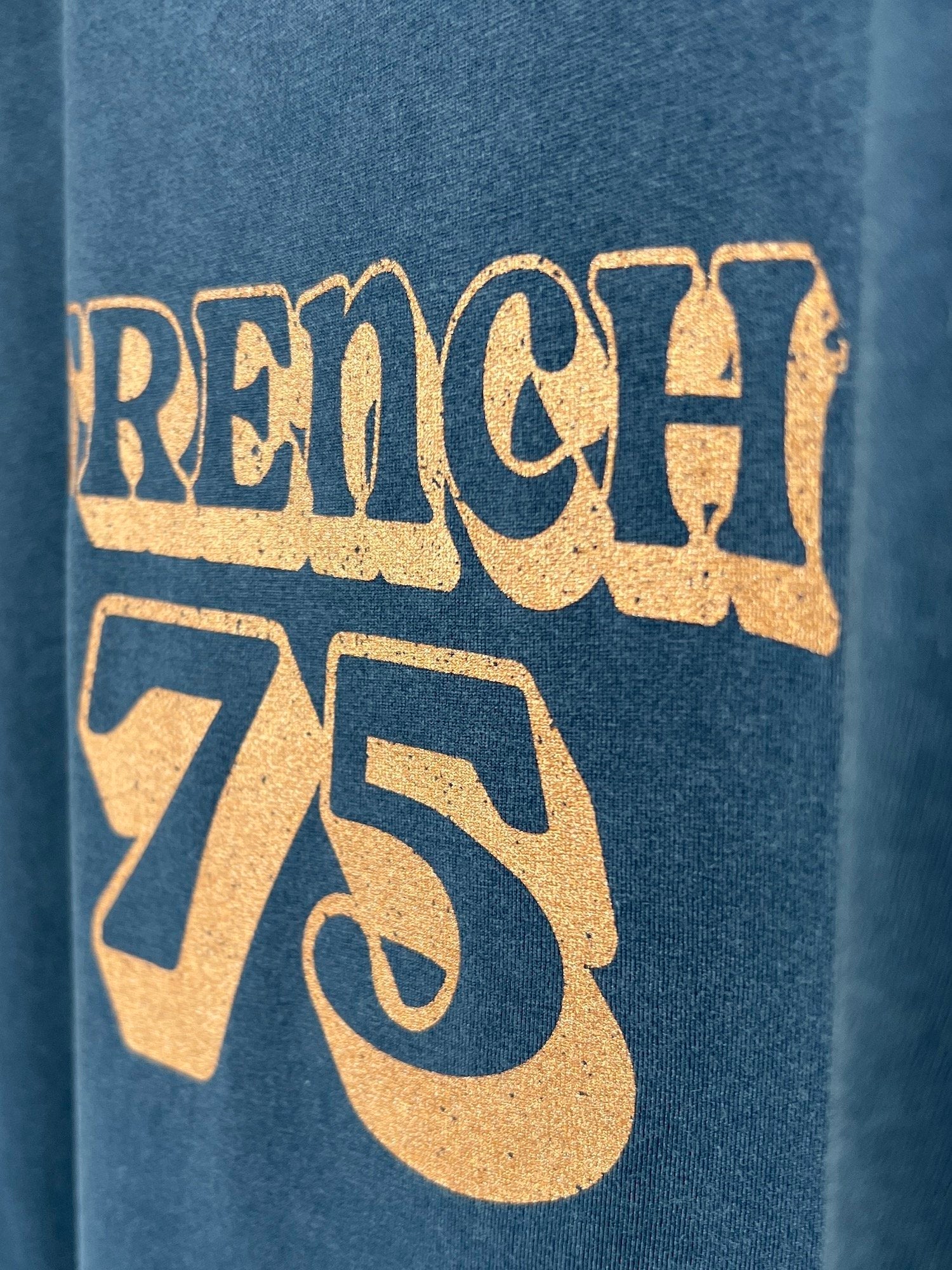 French 75 tee stone wash denim gold | fwp by rae