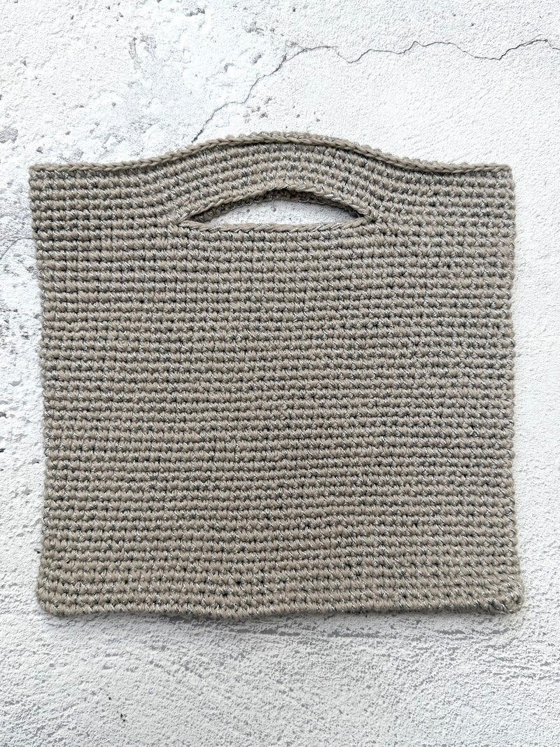 knitted silver grab bag | fwp by rae bags