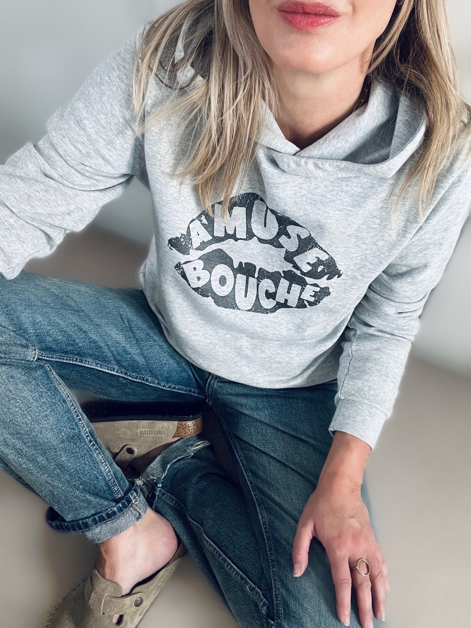 amuse bouche hoodie marl grey | fwp by rae