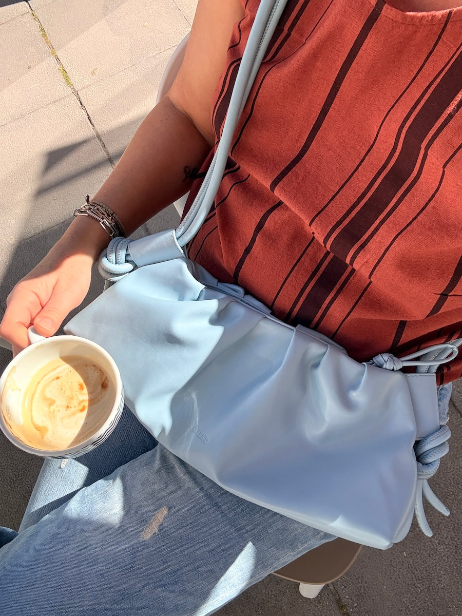 Imogen Shell Top Russet Brown Stripe