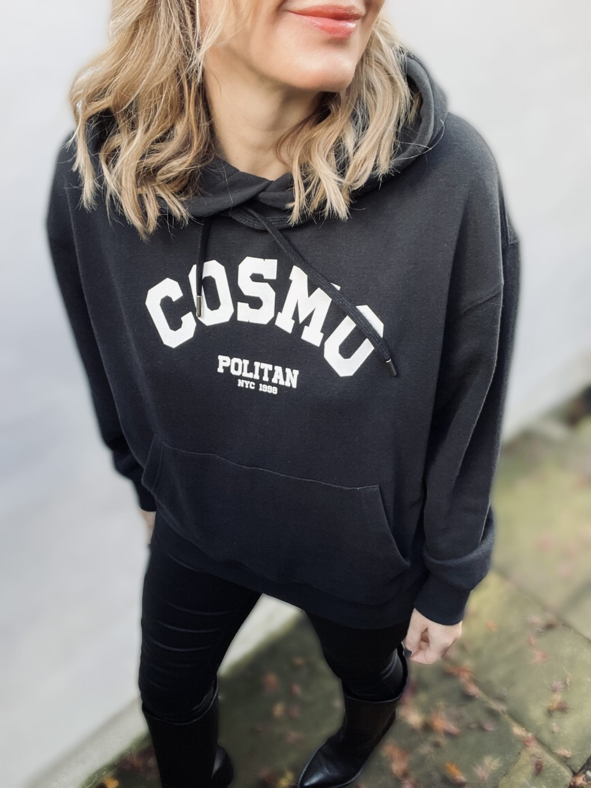 cosmo oversized hoodie black white | fwp by rae hoodie