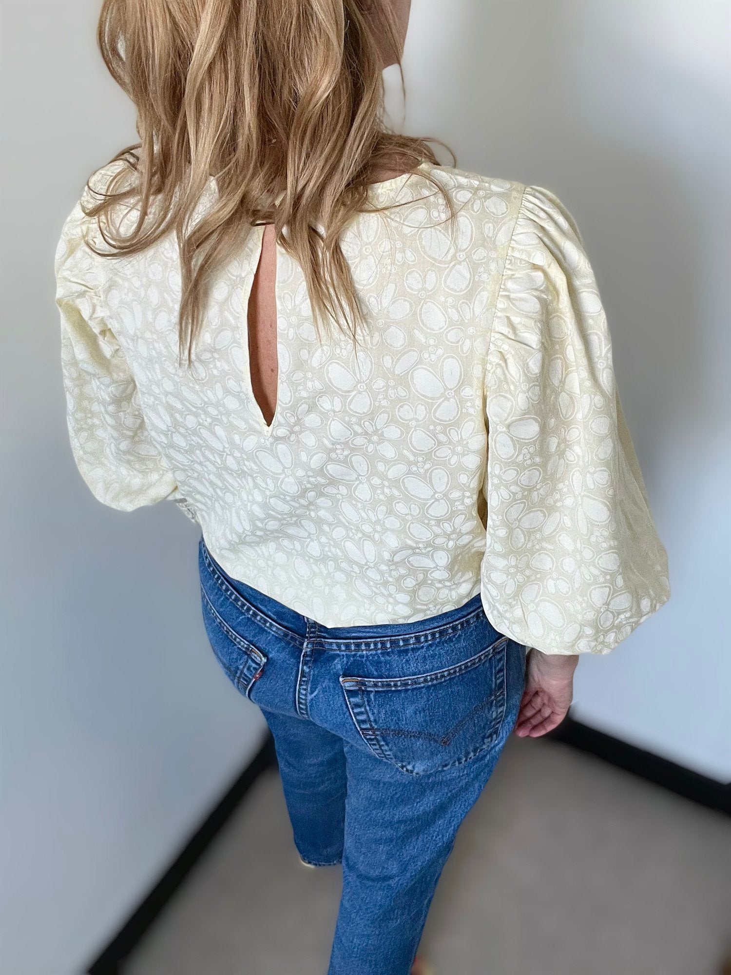 Blake butter yellow puff sleeve blouse | fwp by rae