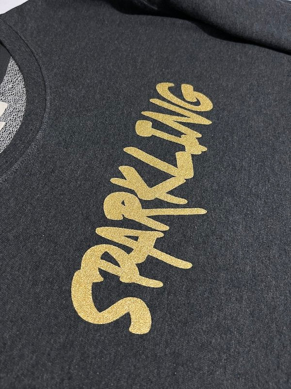 sparkling sweatshirt fine knit charcoal | fwp by rae sweatshirt