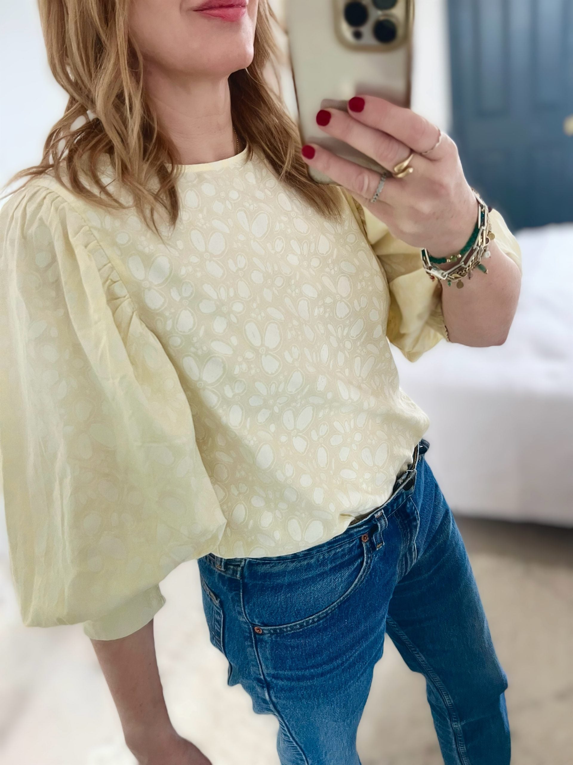 Blake butter yellow puff sleeve blouse | fwp by rae