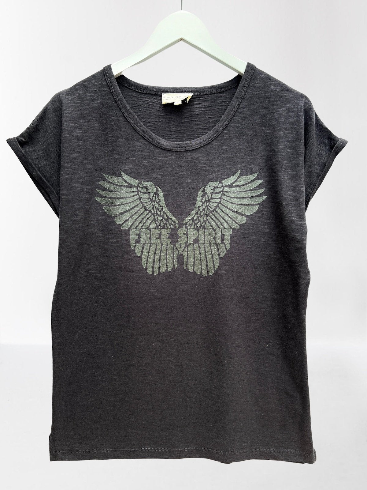 Free Spirit Tee Slate Black Glitter