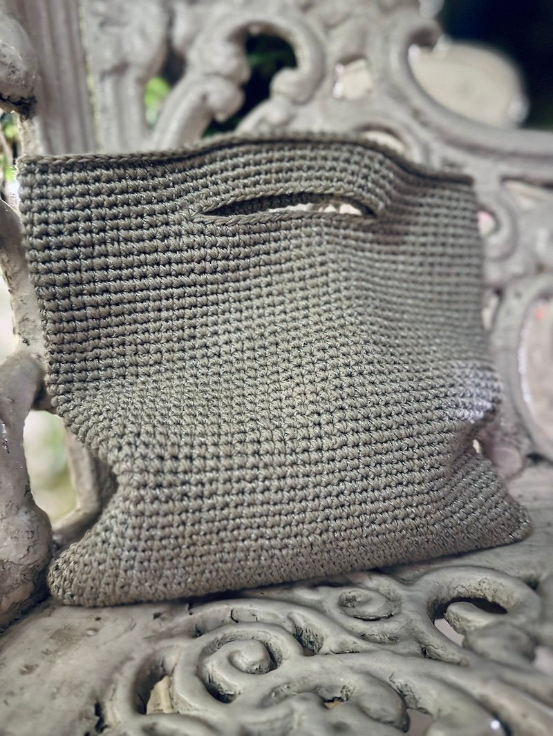 knitted silver grab bag | fwp by rae bags