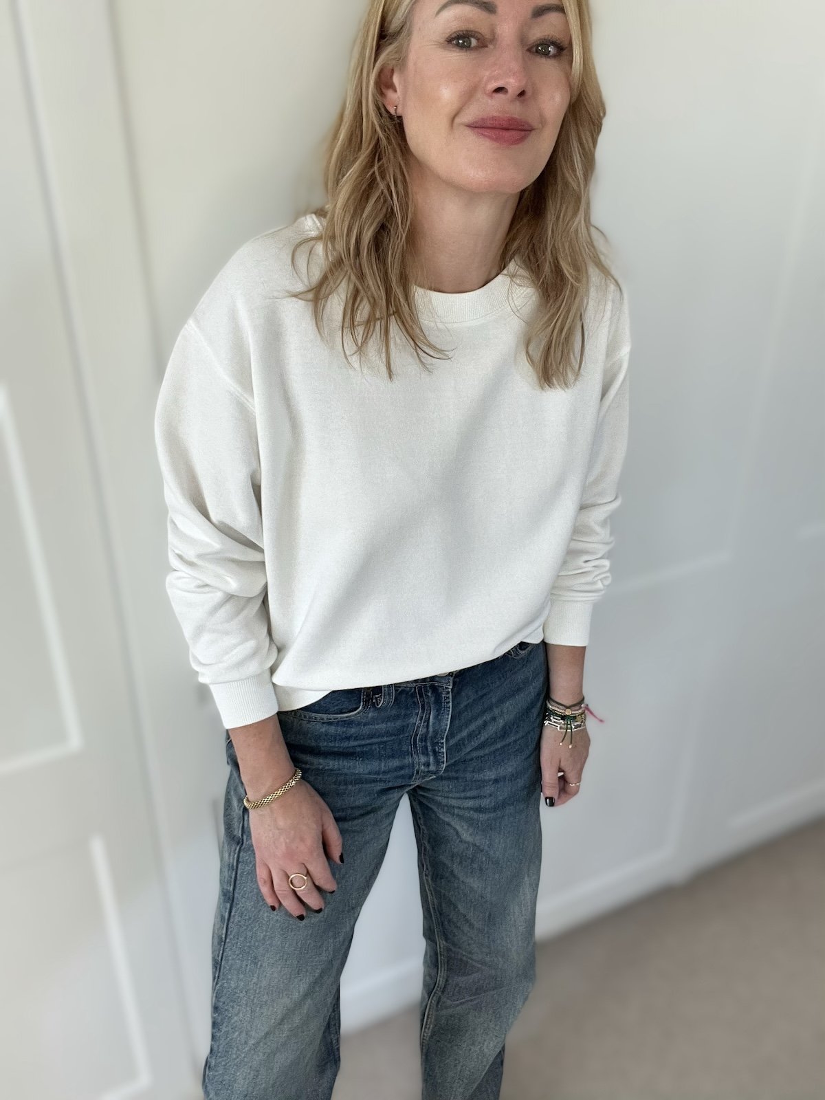 KIT organic cotton boxy sweatshirt white | fwp by rae