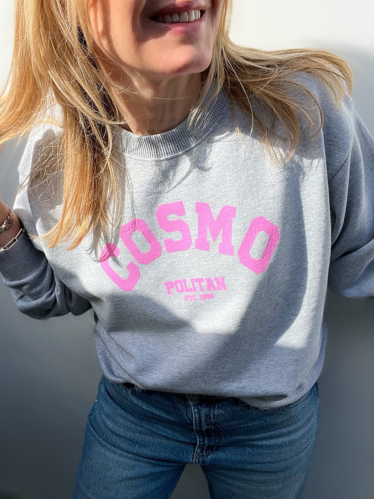 cosmopolitan sweatshirt pink light grey | fwp by rae