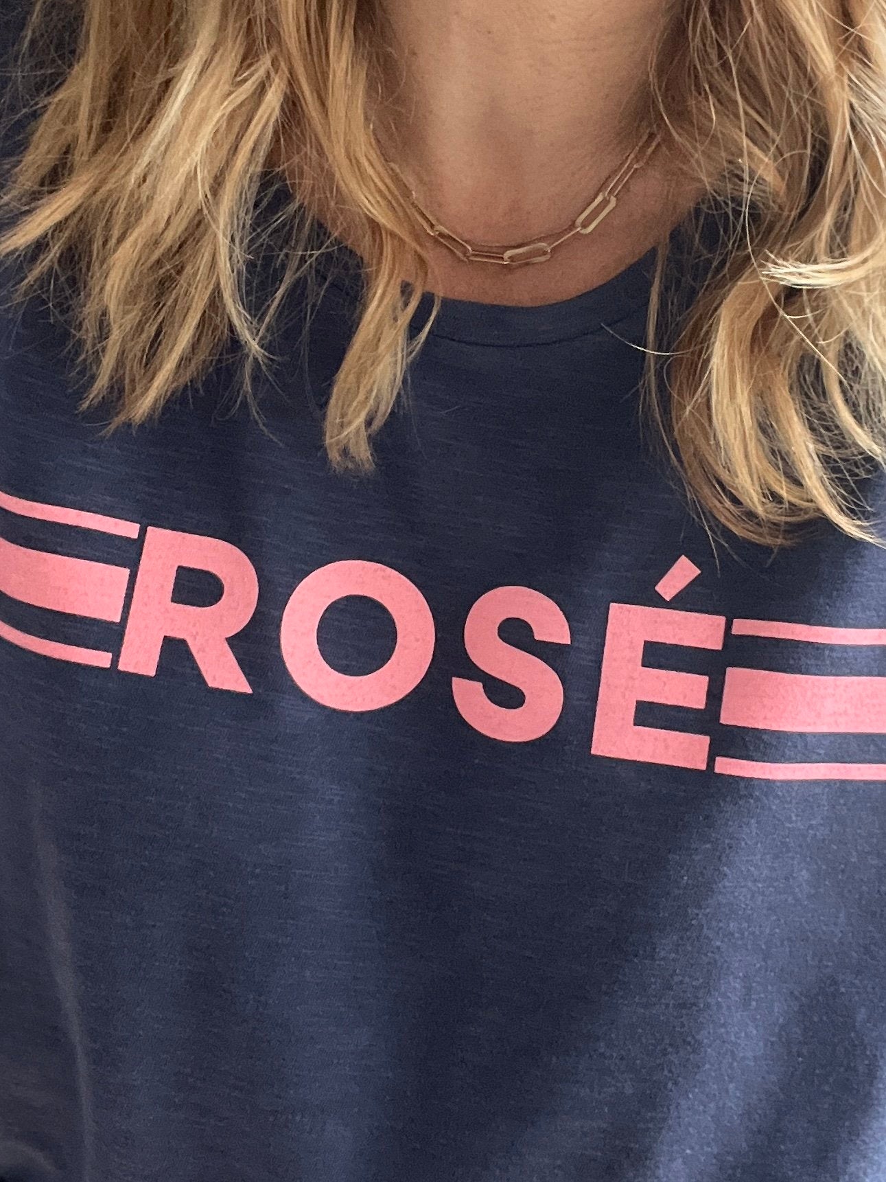 rosé retro tee navy | fwp by rae