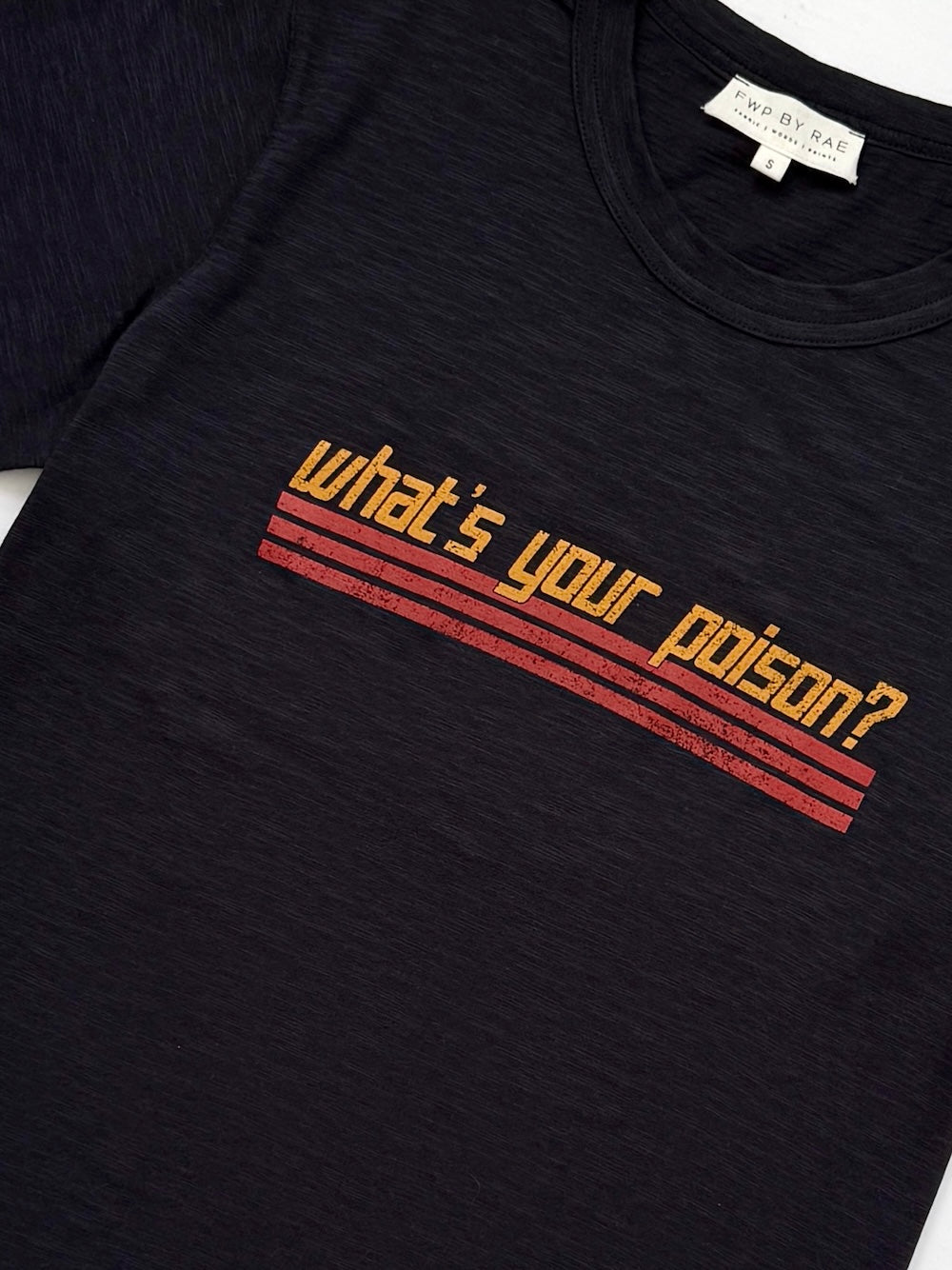What's Your Poison Slogan Tee Graphite Navy