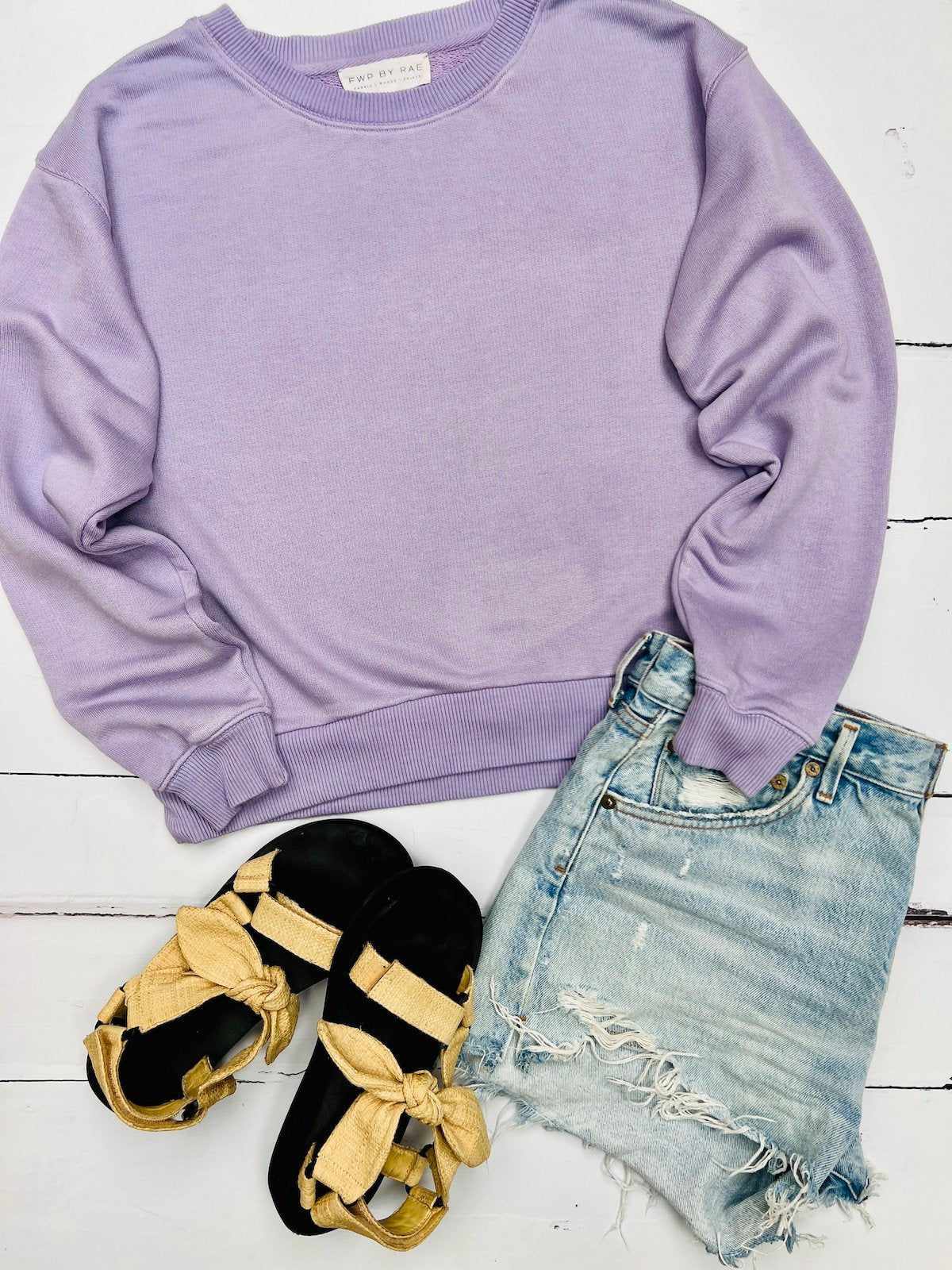 Kit super soft sweatshirt lilac | fwp by rae | lilac sweatshirt