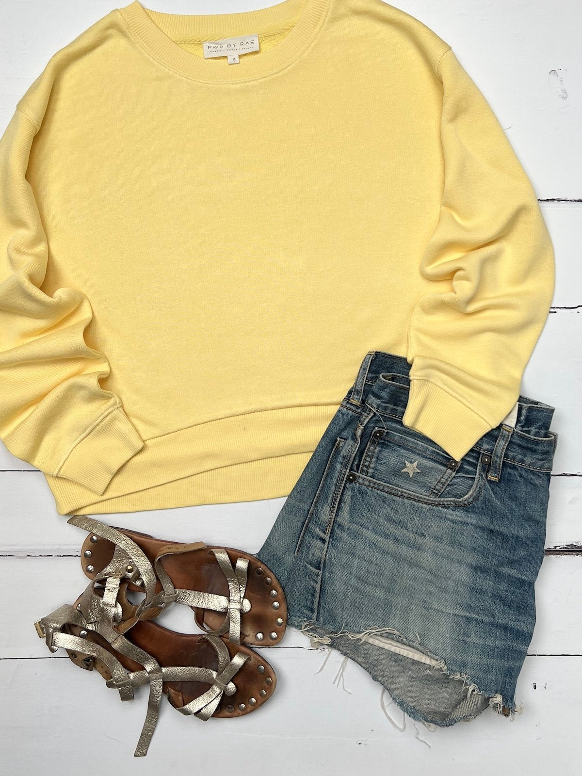 Kit super soft sweatshirt yellow | fwp by rae | yellow sweatshirt