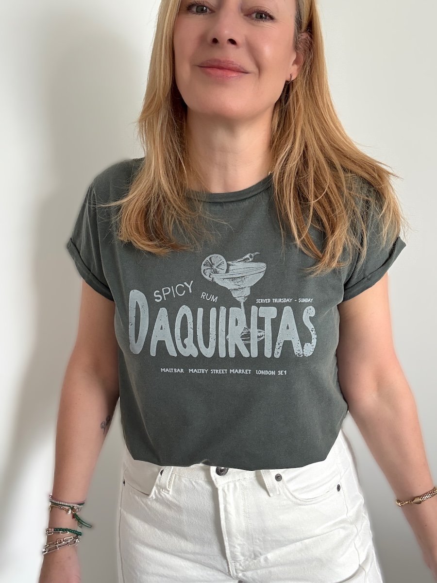 Daquiritas tee stone wash green | fwp by rae cocktail t-shirt