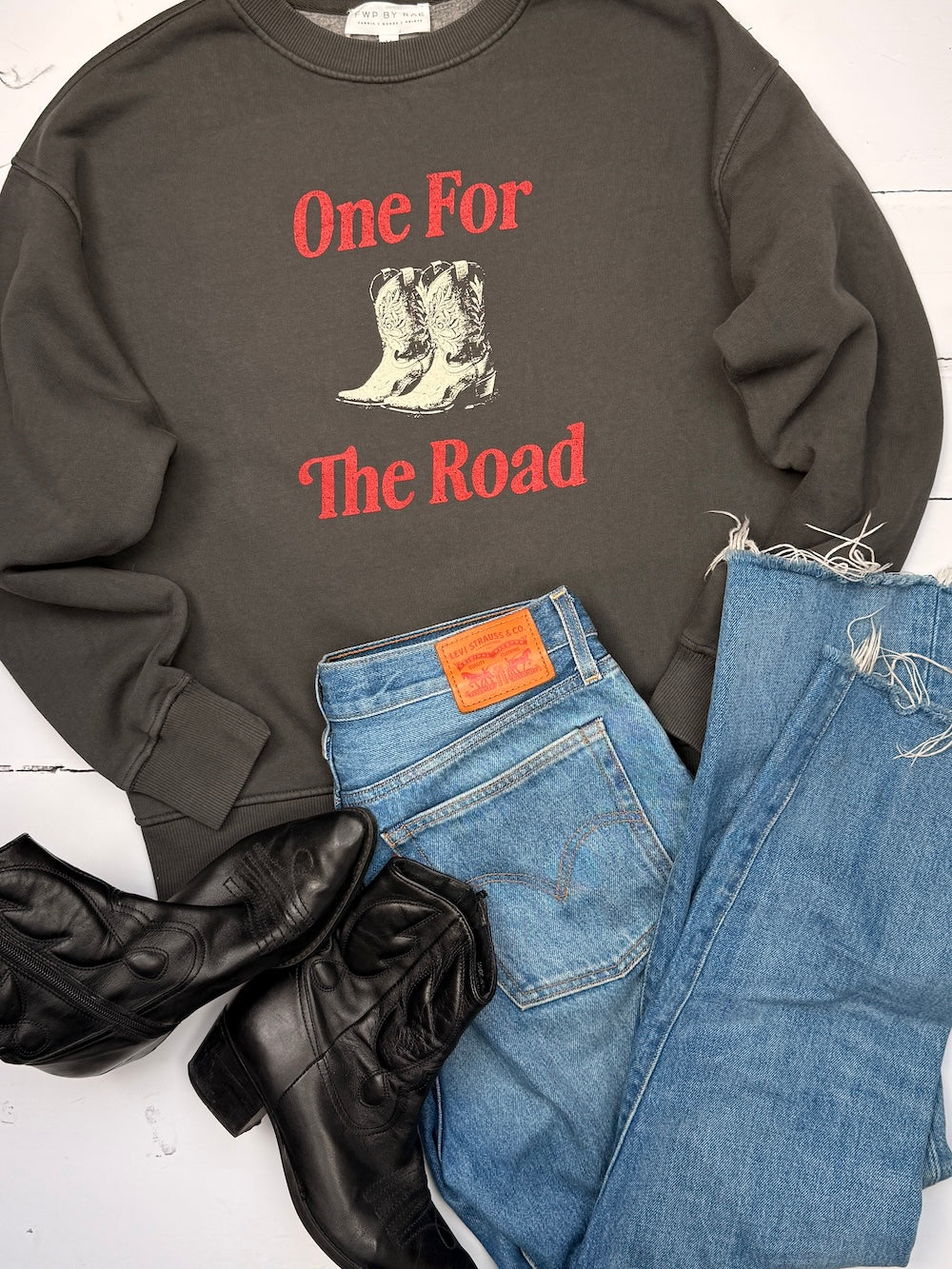One For The Road Sweatshirt Anthracite