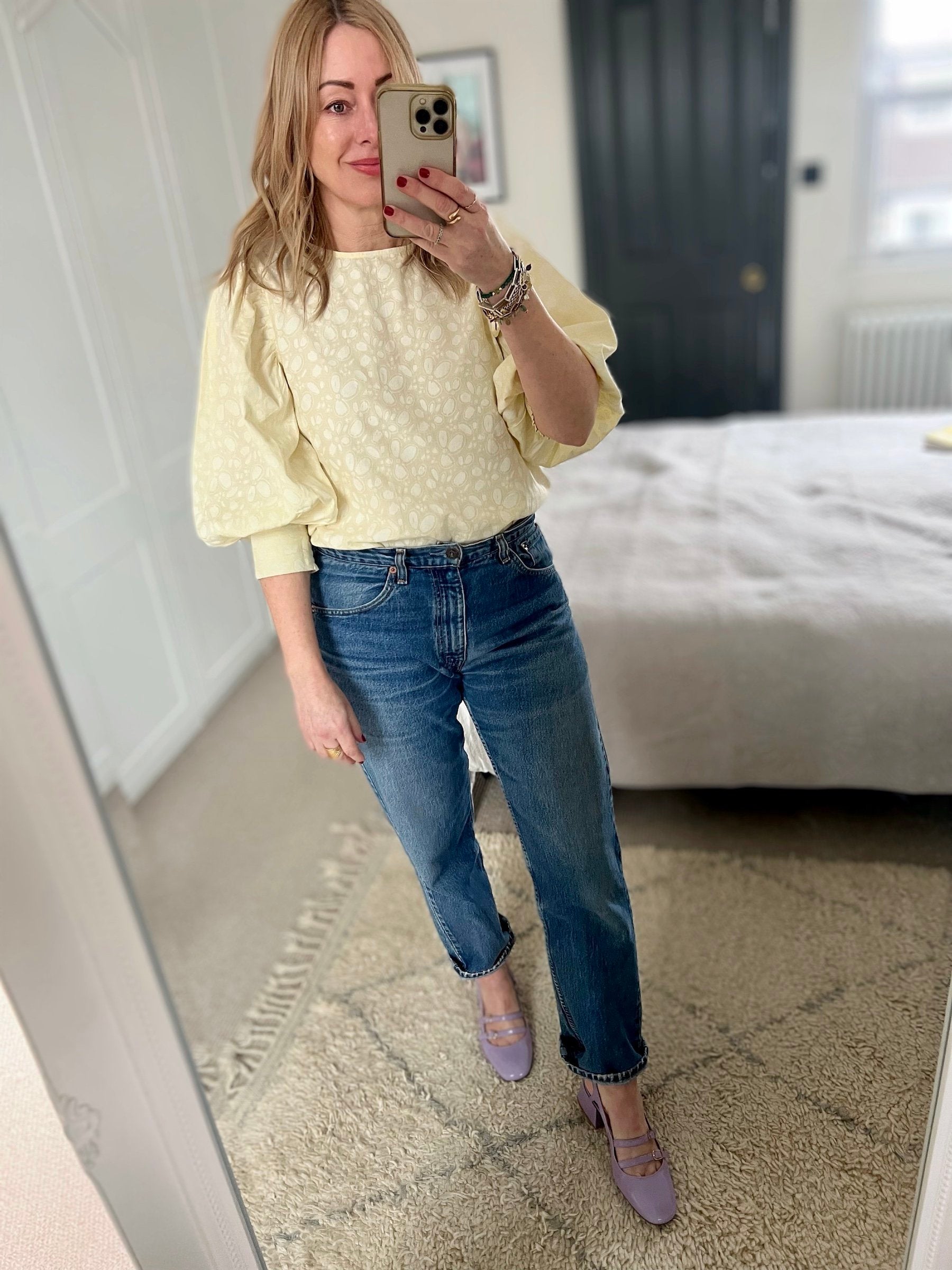 Blake butter yellow puff sleeve blouse | fwp by rae