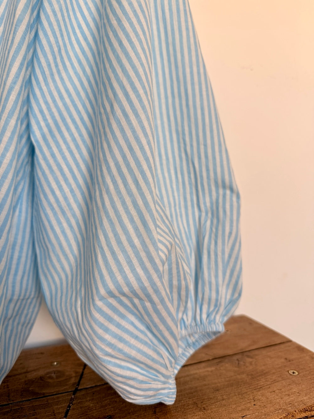 Emily Poet Blouse Powder Blue Stripe