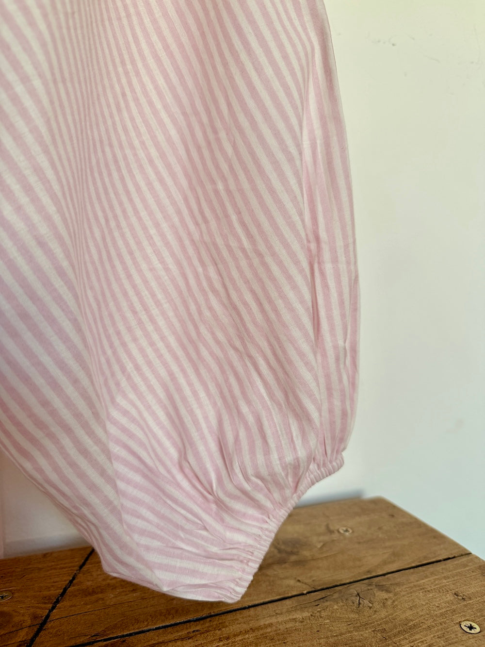 Emily Poet Blouse Soft Pink Stripe