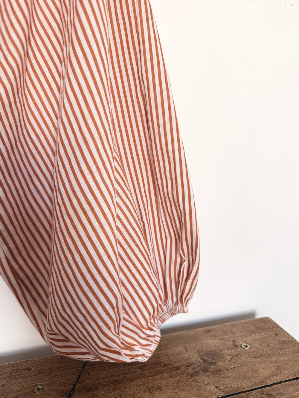 Emily Poet Blouse Butterscotch Orange Candy Stripe