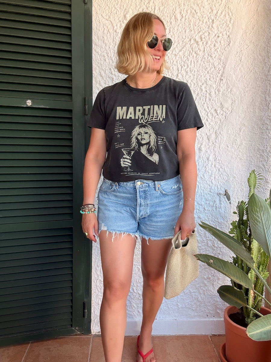 Martini Queen Stone Wash Tee