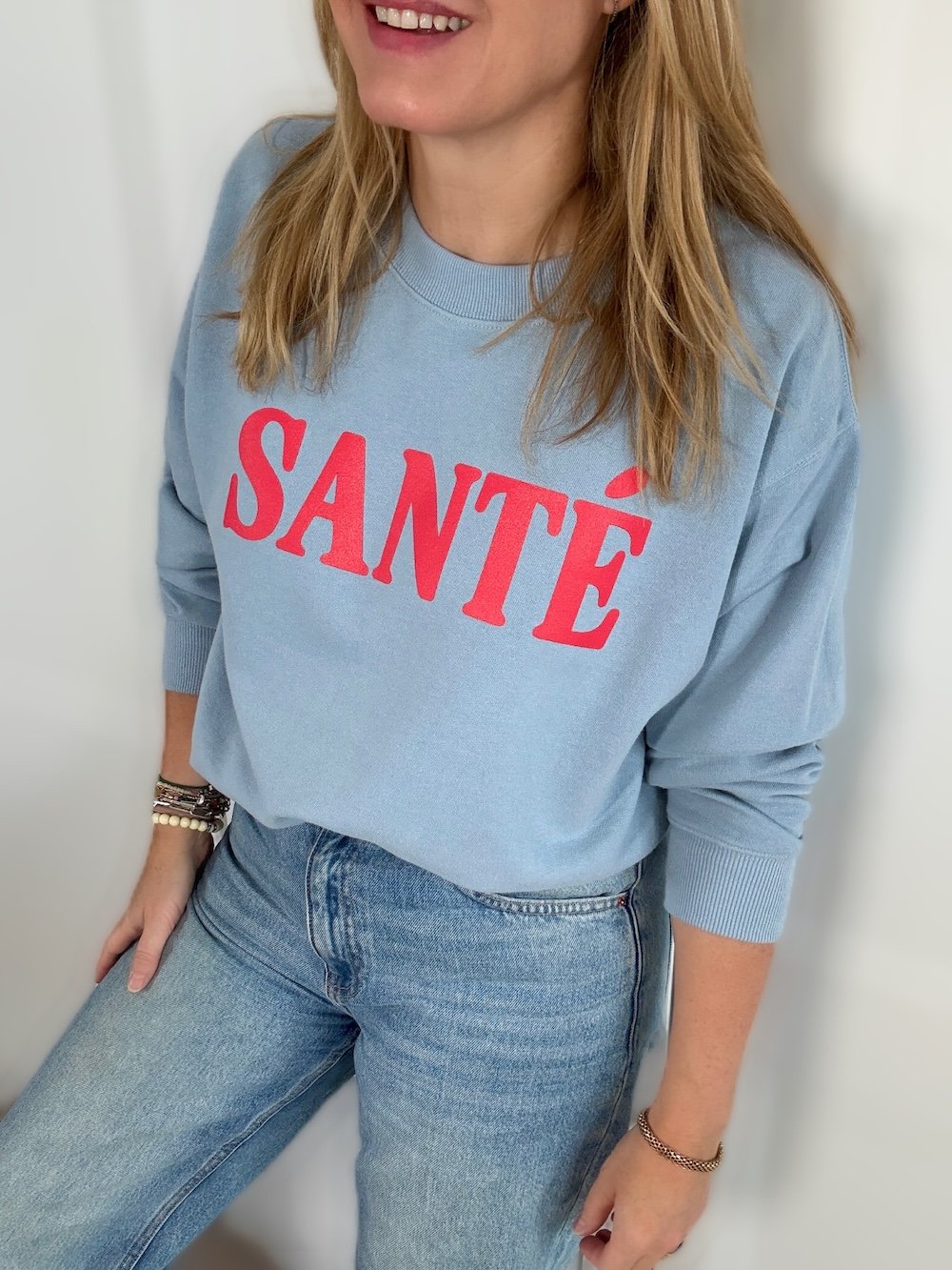 Santé Sweatshirt Baby Blue Coral | fwp by rae