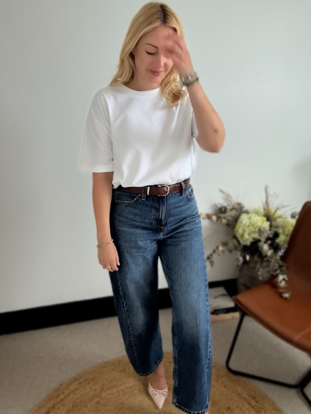Erin Boxy White Organic Cotton T-Shirt
