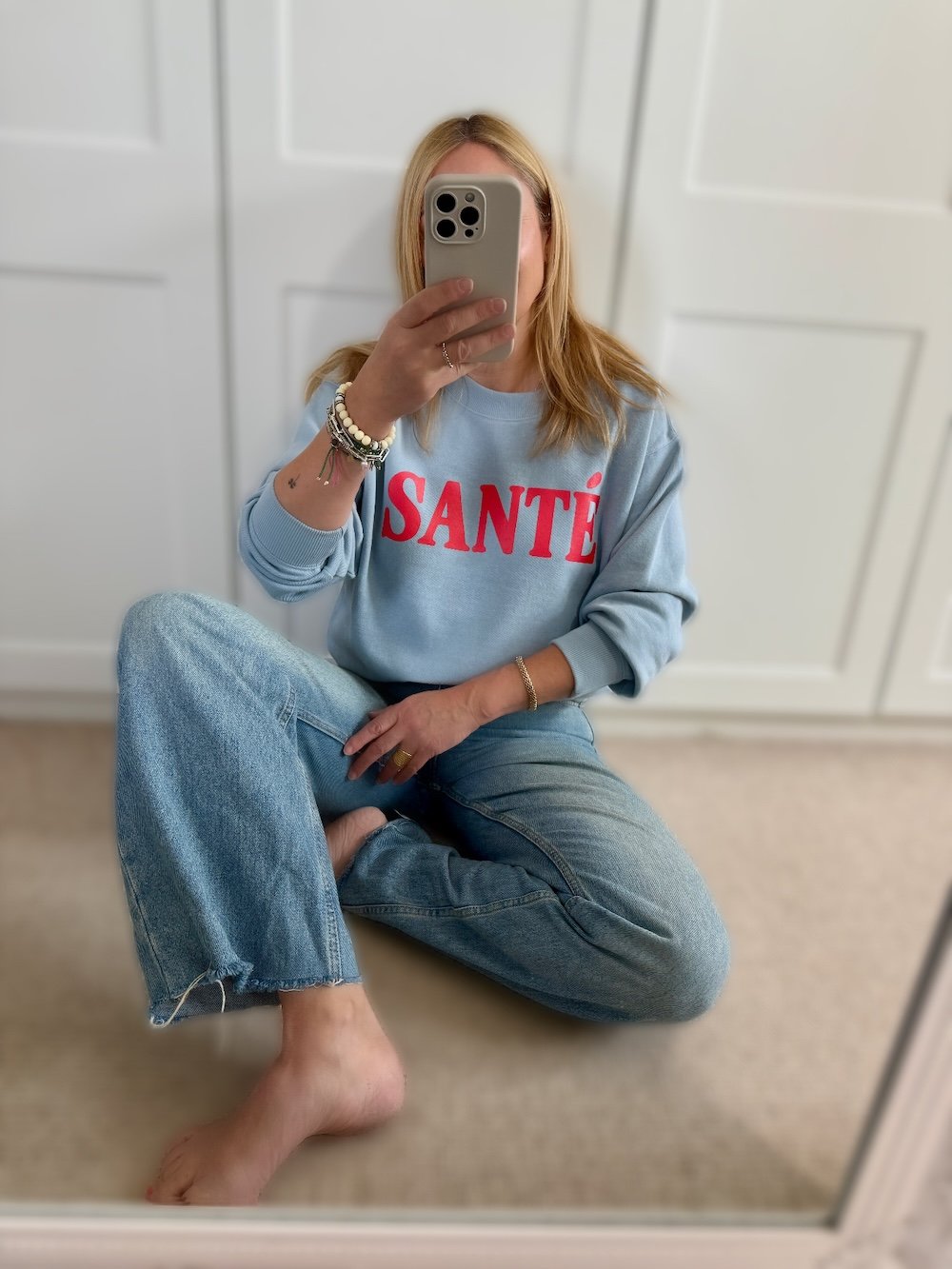 Santé Sweatshirt Baby Blue Coral | fwp by rae