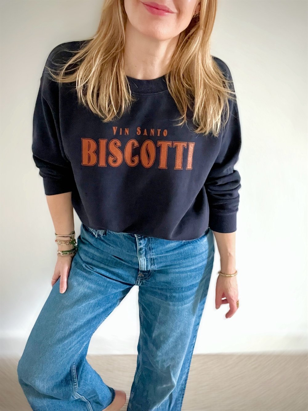 Biscotti Sweatshirt Graphite Navy Rust