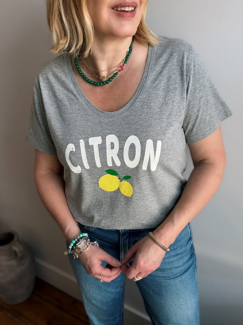 Citron Tee Marl Grey