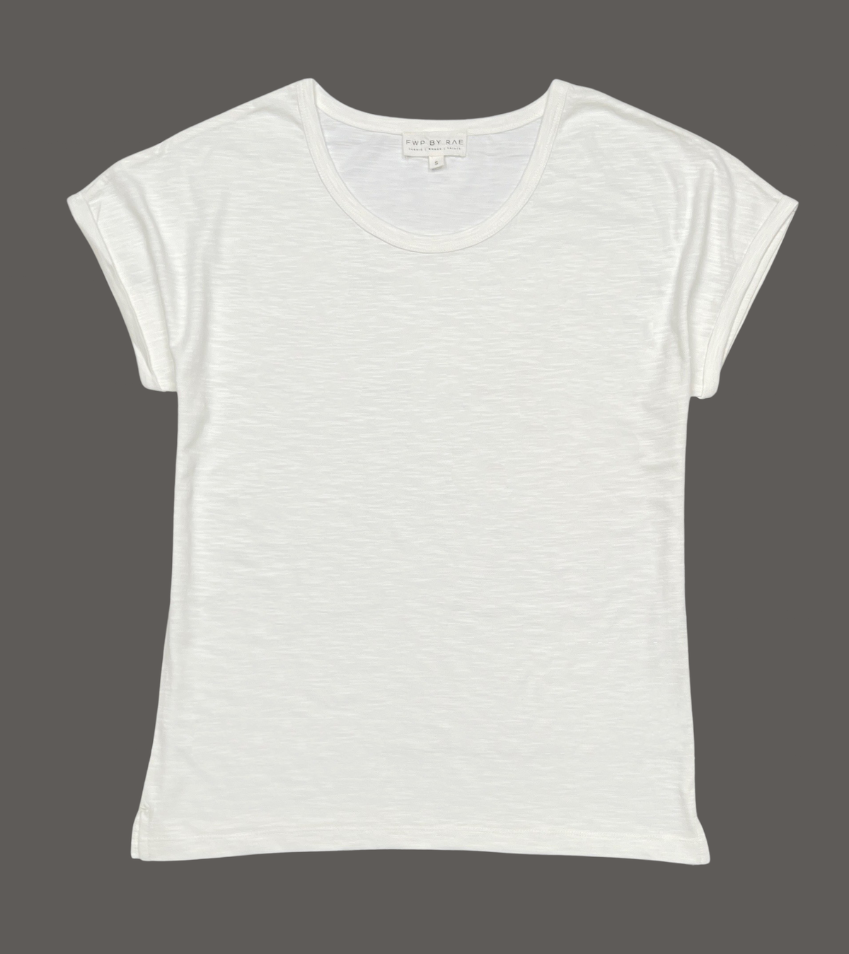 roll sleeve scoop neck tee | fwp by rae