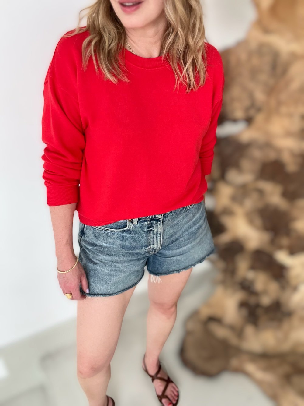 Kit super soft sweatshirt red | fwp by rae | red sweatshirt