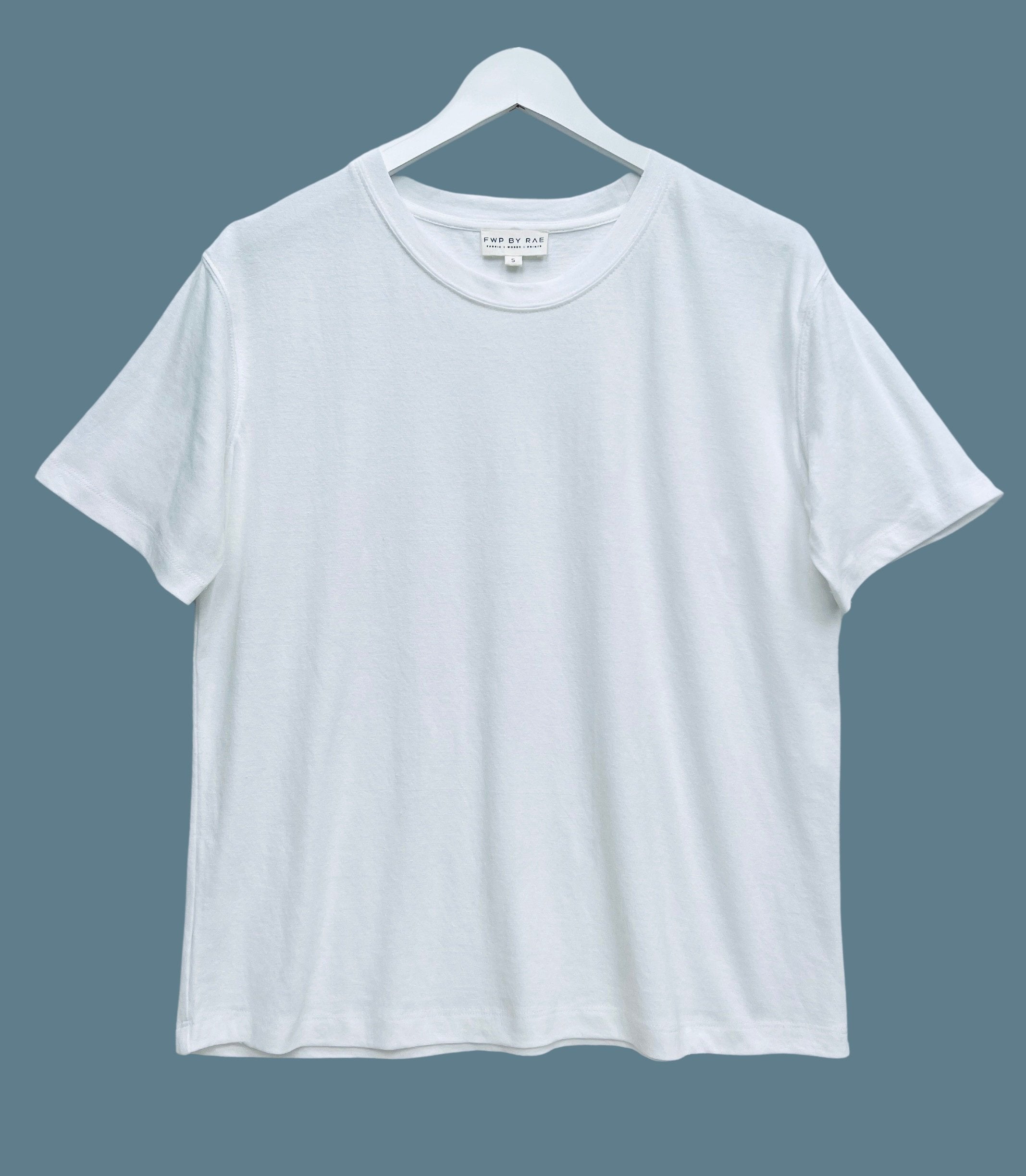 Lola Slouch Linen Blend Tee White | fwp by rae