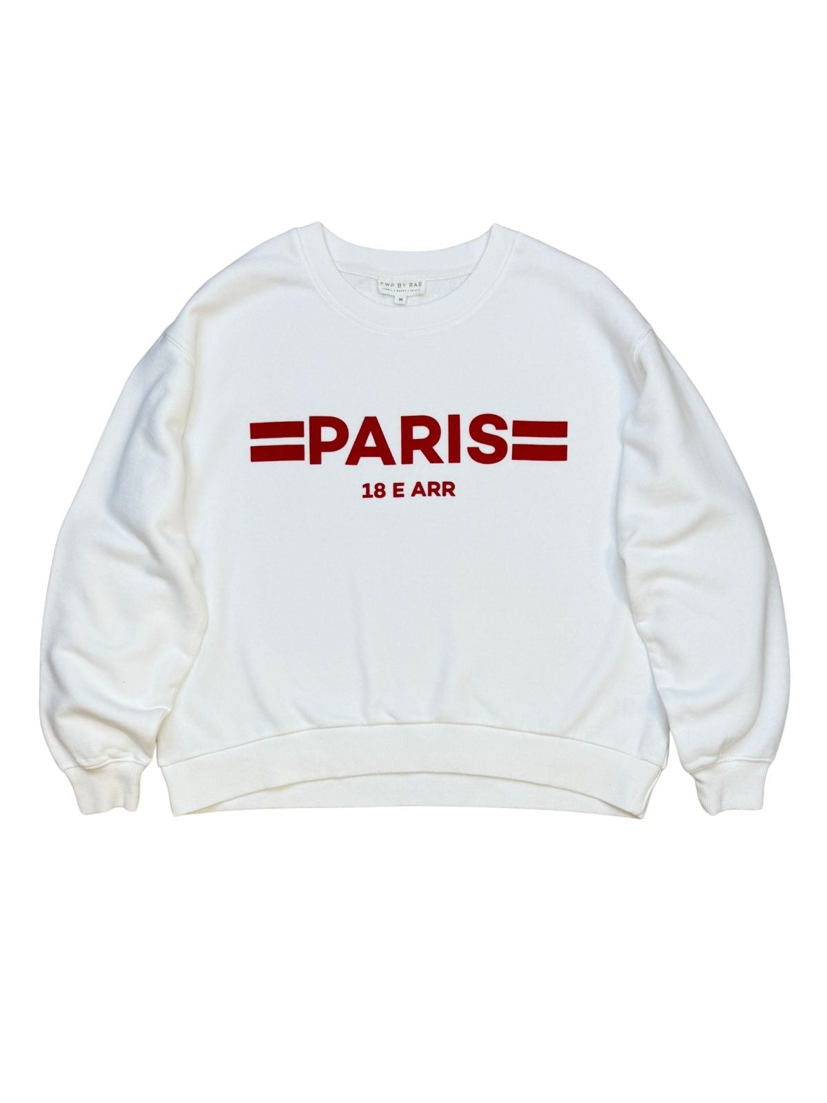 Paris sweatshirt winter white and red