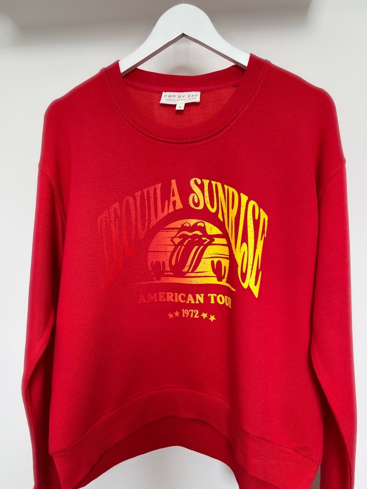 Tequila sunrise sweatshirt red | fwp by rae