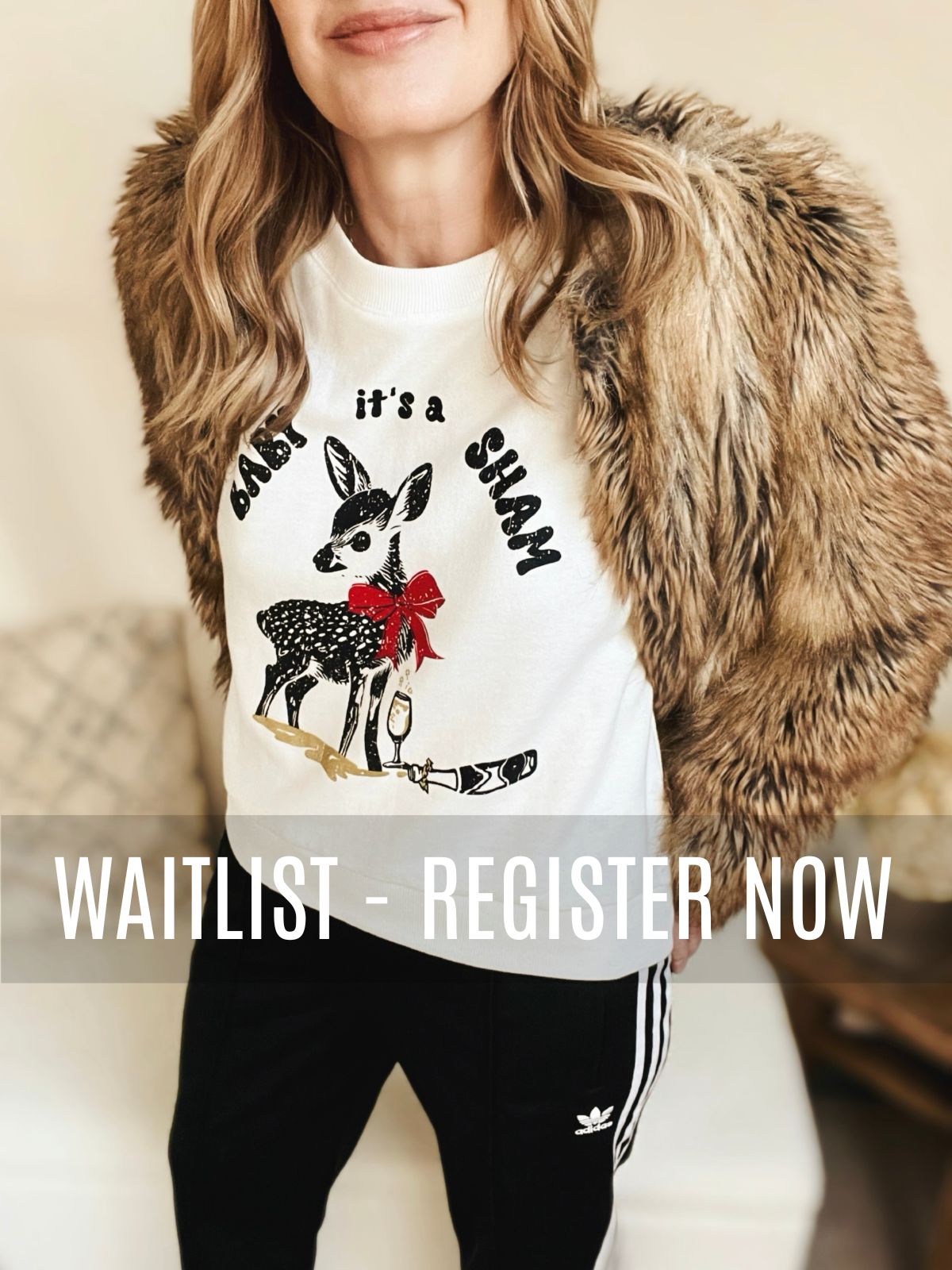 Baby its a Sham Christmas Sweatshirt Winter White