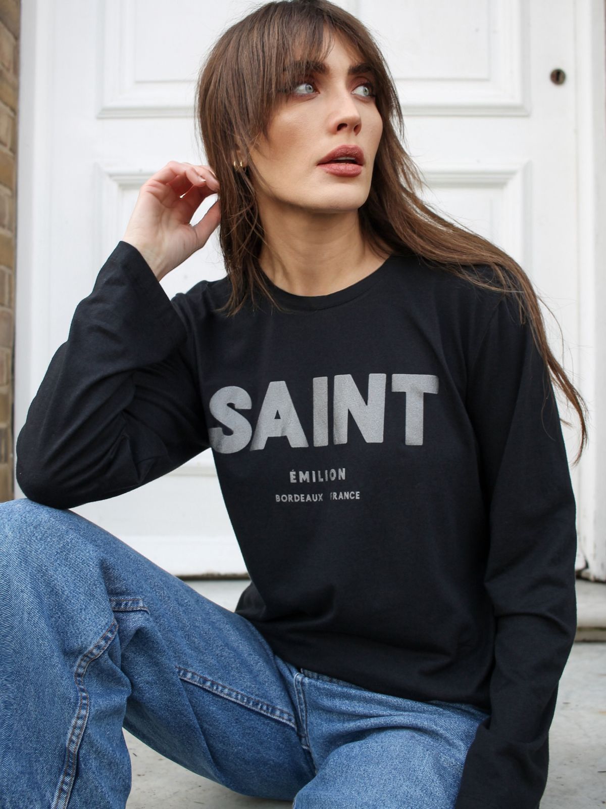 Saint Long Sleeve Top Black