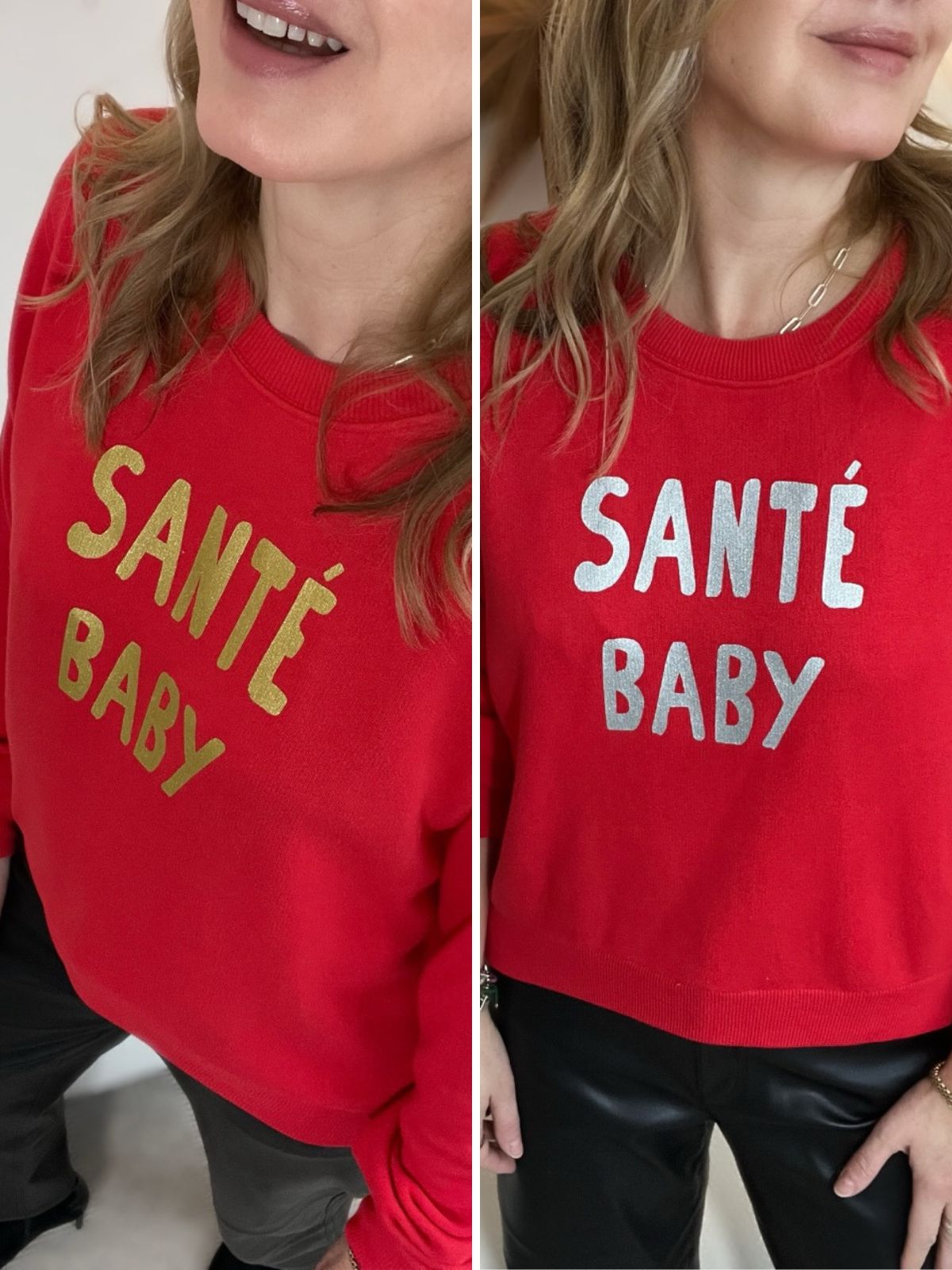 Santé baby red sweatshirt | fwp by rae | Christmas sweatshirt