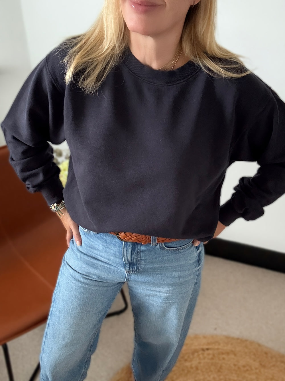 Best Mate Sweatshirt Graphite Navy