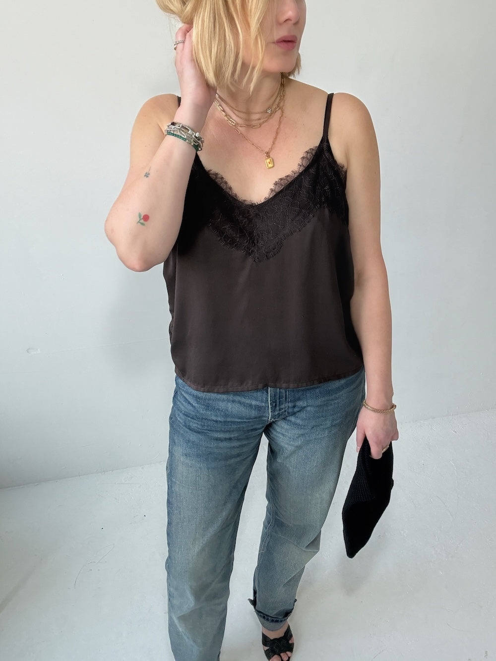 Cassie Lace Camisole Chocolate Brown