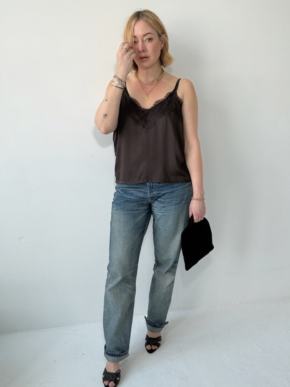 Cassie Lace Camisole Chocolate Brown