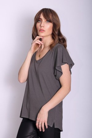 angel sleeve t-shirt deep neck