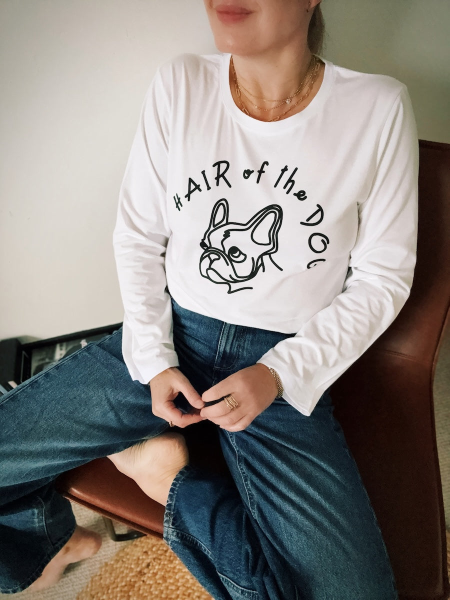 Hair of the Dog Long sleeve white tee