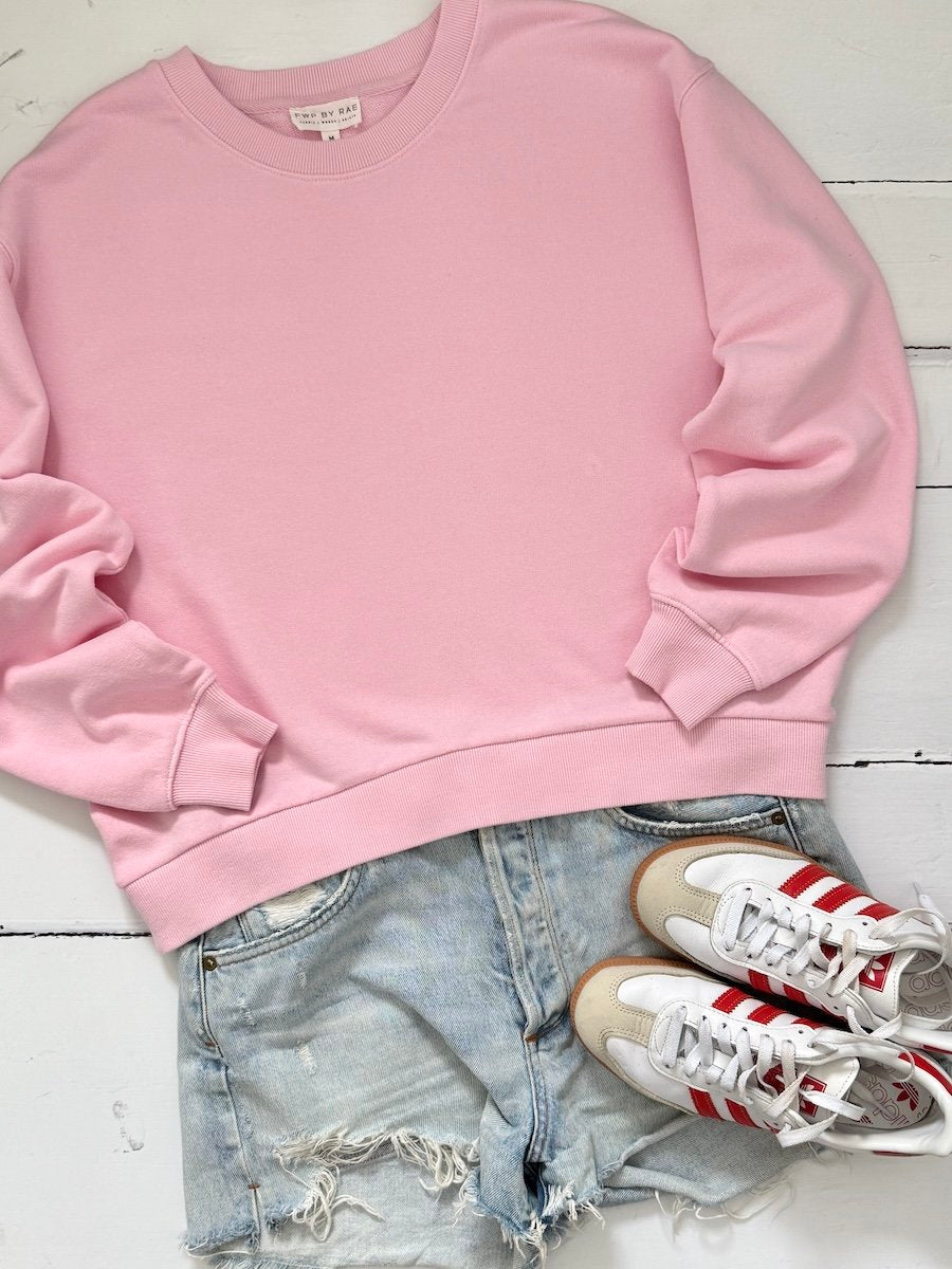 KIT organic cotton boxy sweatshirt parfait pink | fwp by rae